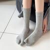Japanese Stripe Wide Tabi Socks: Minimalist Split-Toe Cotton for Spring/Summer