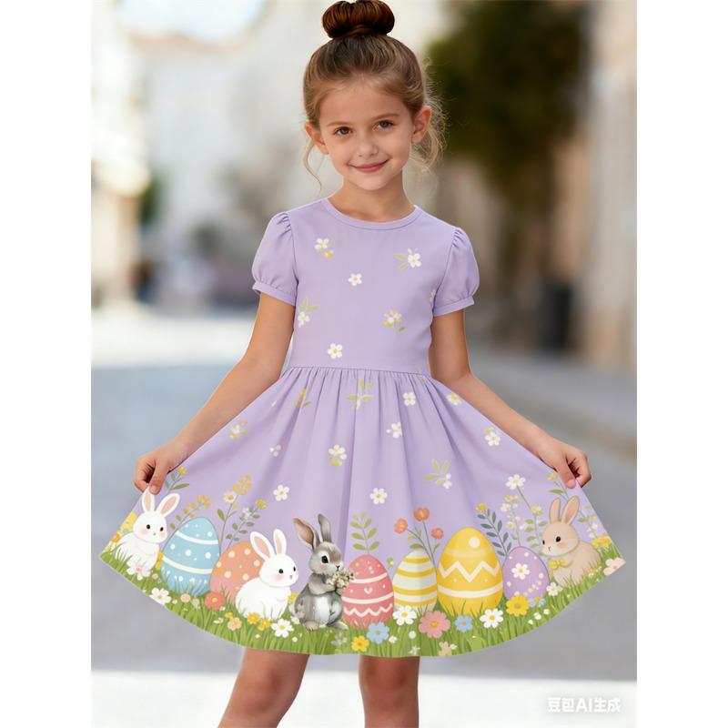 Children's Fashion Summer Casual Dresses Girls Party Dress Summer Kids Princess Beach Outfit Casual Nightgown