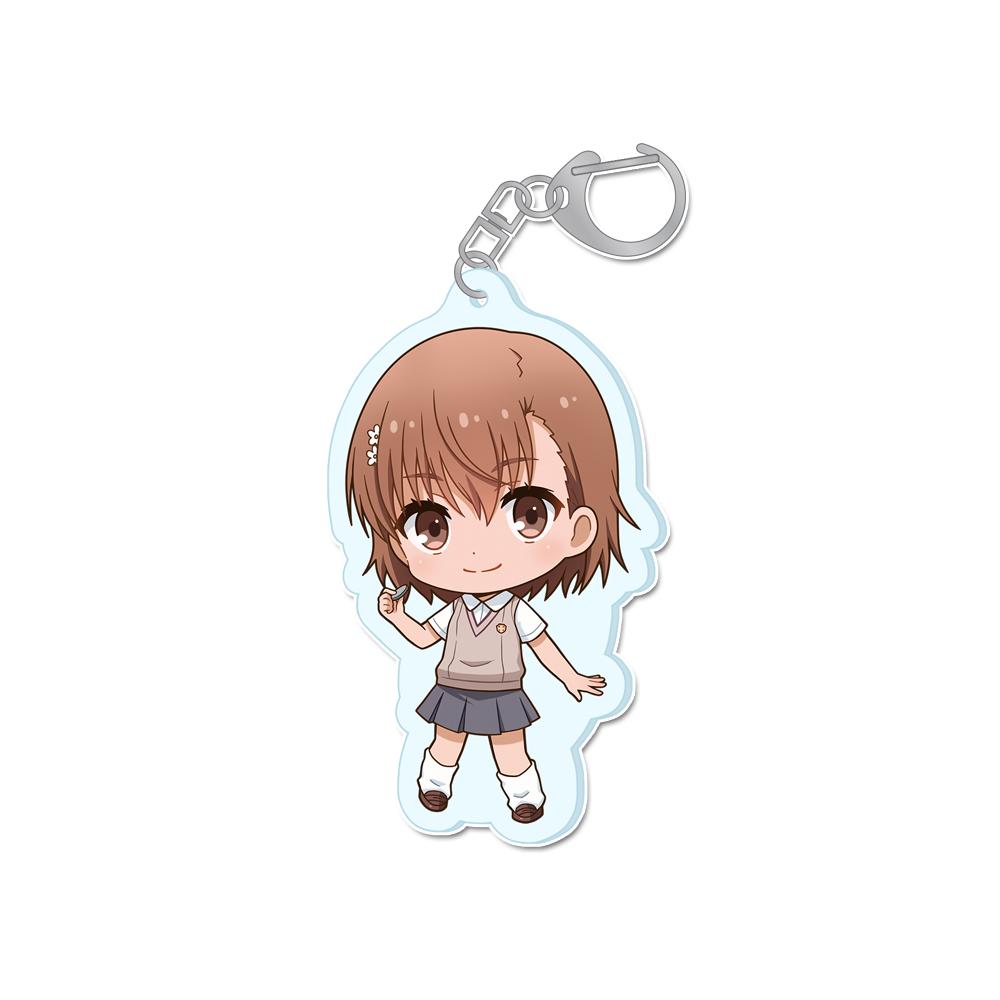 A Certain Scientific Railgun Misaka Mikoto Shirai Kuroko Uiharu kazari Saten Ruiko Official HD Acrylic Keychain Bag pendant Gift