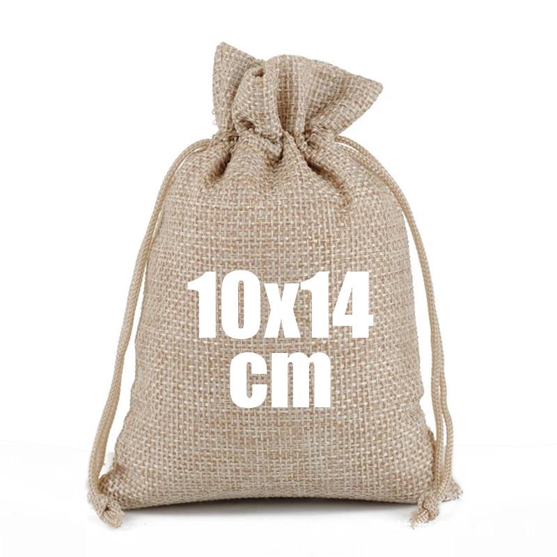 Christmas Burlap Storage Bag Present Candy Snack Gifts Packaging Pouches Linen Drawstring Bags Wedding Party Home Decoration