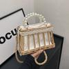 Women's Bag 25 Summer New Retro Style Personalized Rattan Silk Scarf Women's Small Bag Exquisite Imitation Pearl Shoulder Messenger Bag