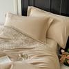 Thickened Milk Fleece Embroidery Four-Piece Set - Chucha Series 1.5M Bed Sheet Four-Piece Set, Rice Camel
