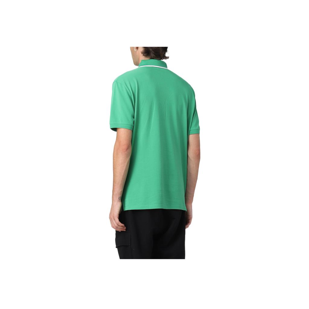 Emporio Armani Solid Color Crew Neck Pullover Casual Short Sleeve Polo Shirt Men Tops Green 6L1FA51JTKZ0560