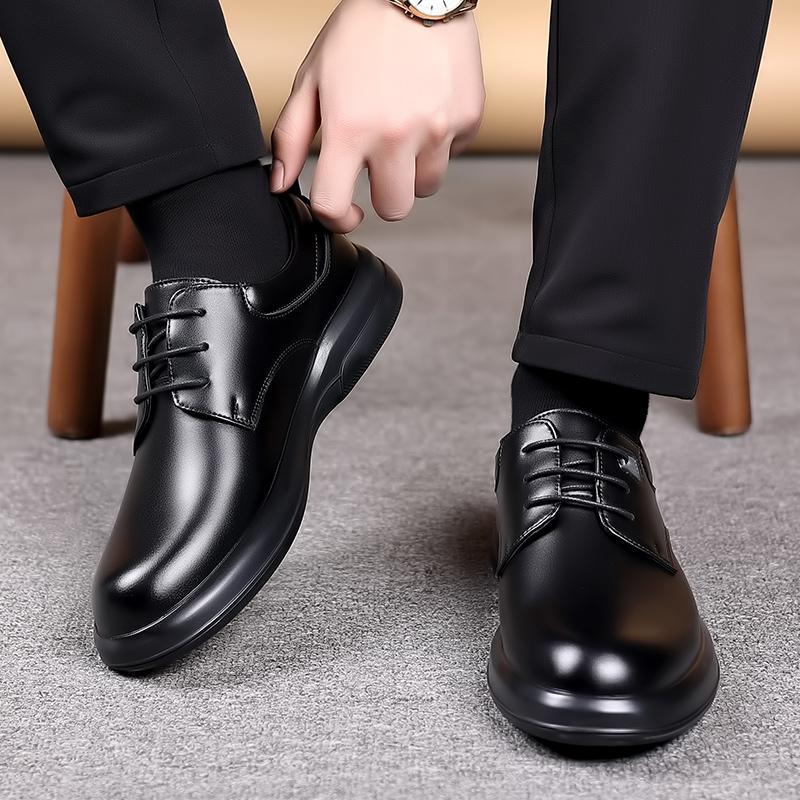 Fashion Fashion Men Casual Leather Shoes Luxury  Comfort  Men Brand Men's Wedding Party Office Shoes Lace-up Outdoor Walking Shoes