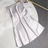 Acetic Acid Fabric Slimming Midi Skirt for Petite Women, A-Line, Mature, Drapey, Lustrous, Elastic Waist