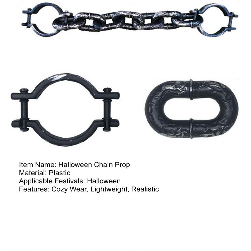 1 Set Halloween Prisoner Costume Chain Props Death Chain Decoration Accessories Cosplay Props Halloween Masquerade Party Supply