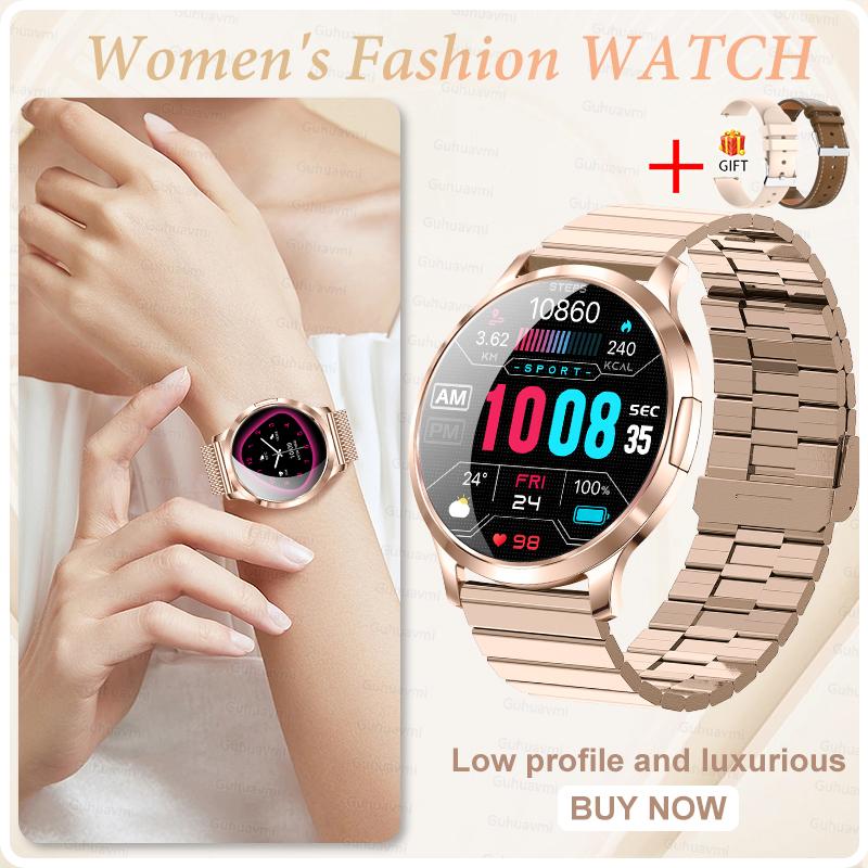 NEW Ultra-thin Body Fashion Smart Watch 1.32"AMOLED HD 3D Screen Women's Health Heart Rate Bluetooth Call Woman Smart Watch