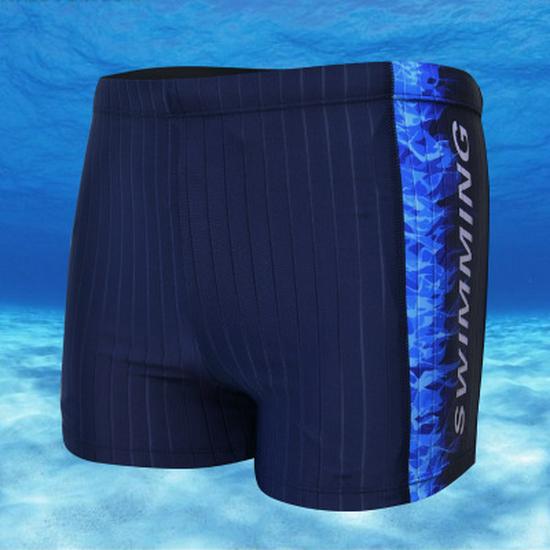 Men's High Elasticity Flame Print Swim Trunks - Comfortable, Plus Size, Square Leg Swimwear