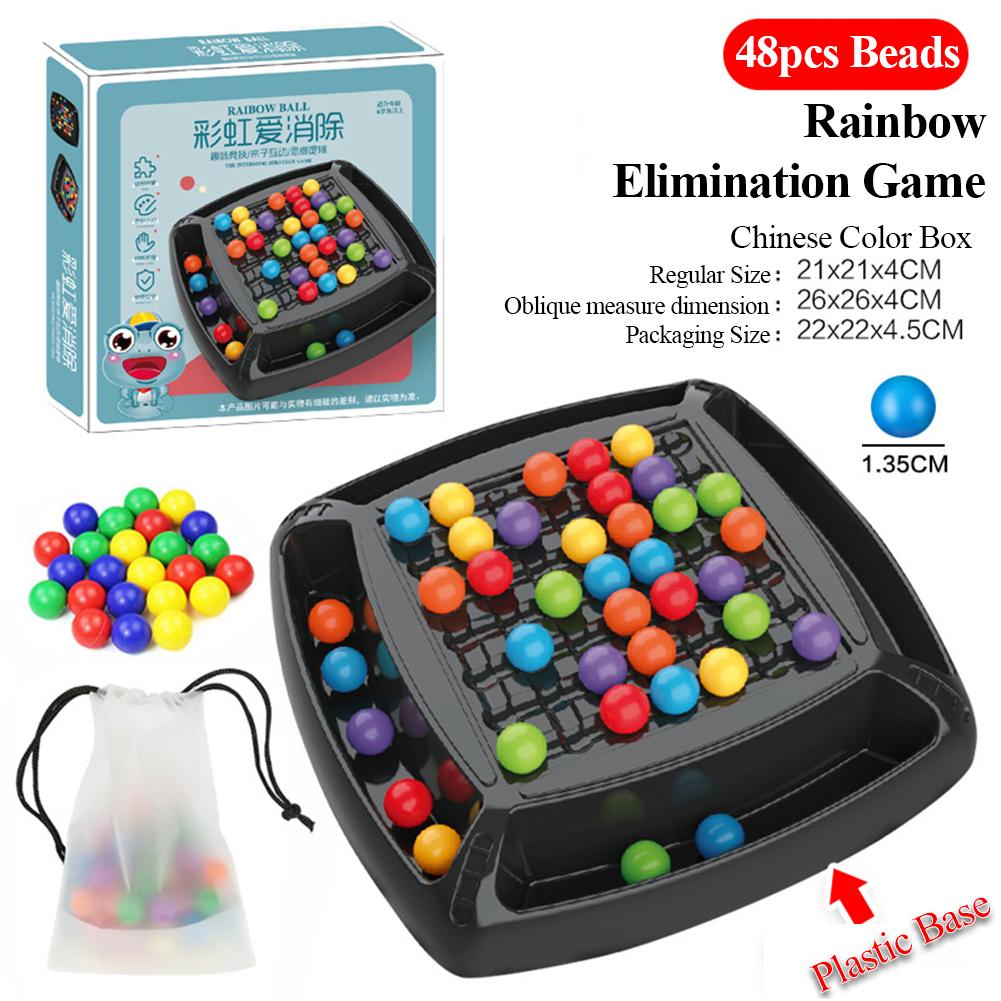 Regenbogen-Brettspiele für Kinder, Puzzle, magisches Schachbrettspiel, Farbabstimmung, Eliminierungsspiel, Spielzeug-Set für Geschenke