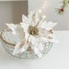 DIY Weihnachten Pailletten Blume 26cm Kunstblume Glitzer Weihnachts-Poinsettia Blume Partygeschenke