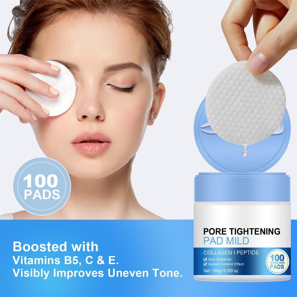 Disposable Makeup Removal Cotton Pads 100pcs Deep Cleans Pores Gentle Degreasing  100ml