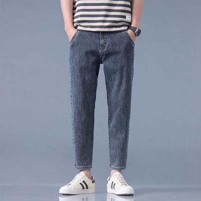 New Spring and Summer Men's Nine-point Pants Slim-fitting Thin-foot Pants Korean Version 9-point Jeans
