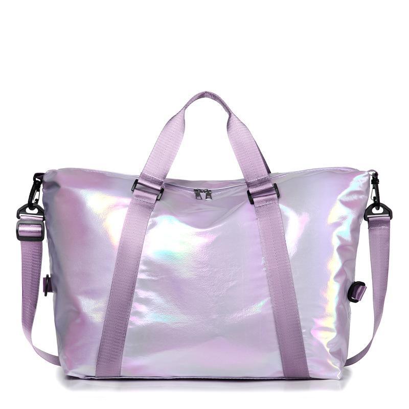 New short-distance travel bag women's fashion new laser anti-splashing sports fitness bag large-capacity luggage backpack
