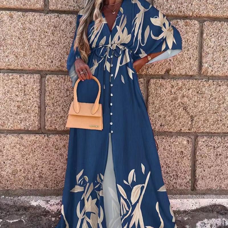 

Сексуальное однобортное пляжное платье с V-образным вырезом и шнуровкой для женщин XXXXXL темно-синий