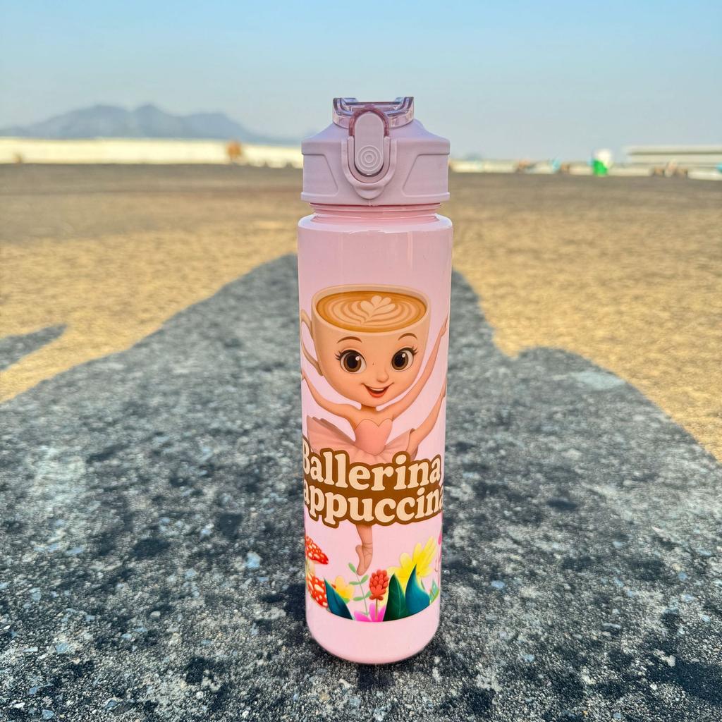 Italian Brainrot Water Bottle Tung Tung Tung Sahur Water Cup With Straw Football Sports Water Kettle Easter Valentine'S Day Gift