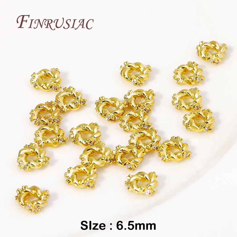 

Rhodium/18K Gold Plated Metal Twist Flower Beads,Inlaid Zircon Spacer Beads For Pearl Necklace Jewelry Making DIY Accessories 5 Pieces
