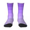 Ombre Polygonal Socks Autumn Gradient Purple Stockings Vintage Couple Medium Soft Socks Custom Outdoor Sports Anti-Slip Socks