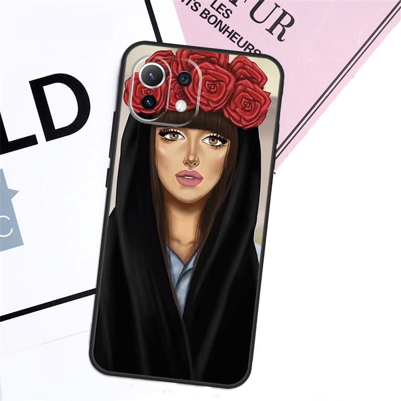 Hijab Gezicht Moslim Islamitische Vrouw Meisje Hoesje Voor Xiaomi 15 14 17 Ultra 13T 14T 15T Pro POCO F8 Ultra F7 F5 F6 X3 X5 X6 X7 Pro Cover