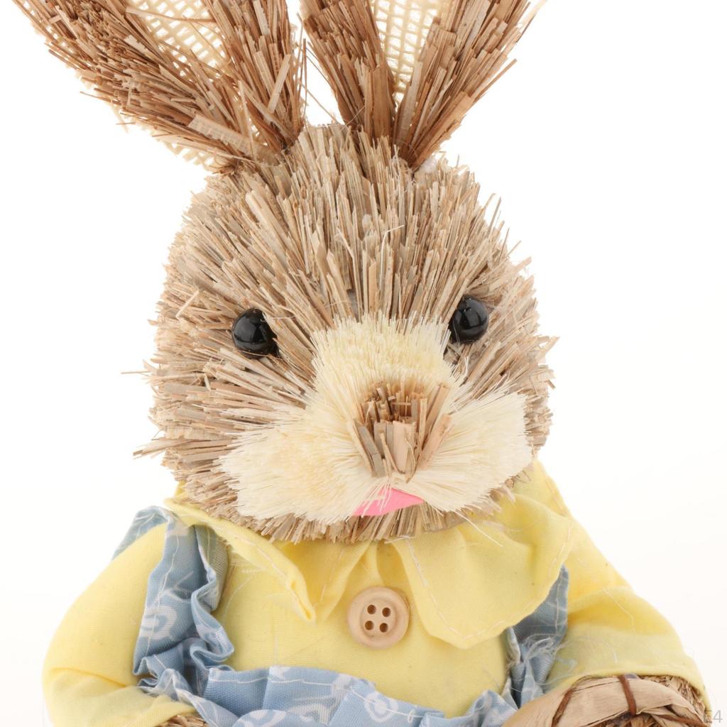 Kanin 35 cm Prydnad med Kläder Djur Fotorekvisita Dekoration för Kanin Skulpturer Dekoration för