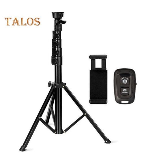 Cell Phone Tripod Foldable 1.6M with Remote Control 360 Degree Rotation Bracket Different Angle Filming Adjustable Height Camera Video Recording