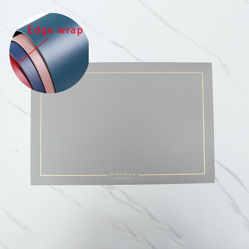 Rectangular Leather Placemats Table Mat Oil-Water-Proof And Heat-Insulating Household Table Coasters Kitchen Device Sets