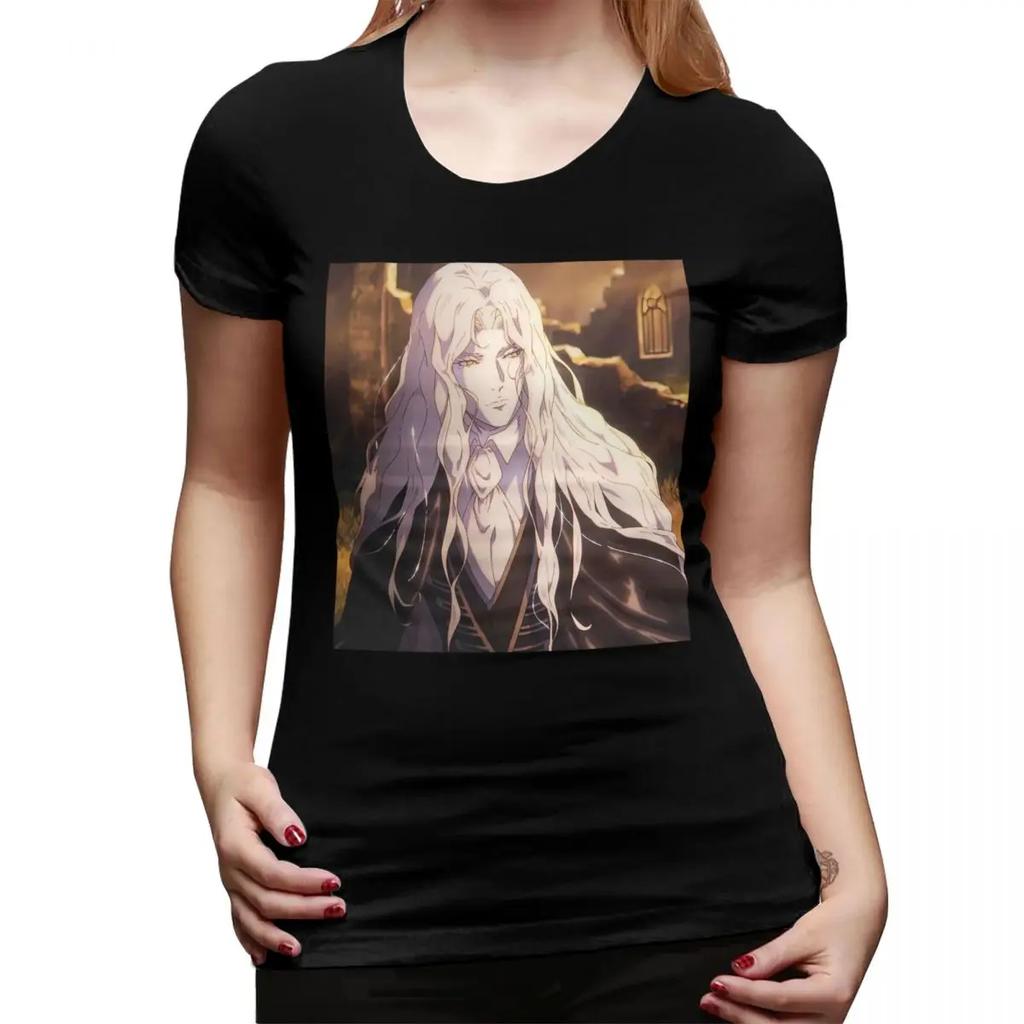 Alucard Castlevania Nocturne TShirt for Women ONeck Streetwear T Shirts Womens Short Sleeve Summer Clothes Tops