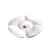 Qianxing A8 White Melamine 5-Compartment Divided Serving Platter