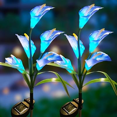 1 Stück Muttertags-Solarblumenleuchten, Außen IP65 Wasserdicht, 600 mAh, 5 Hufeisen-Lotusblumen, Landschaftsdekoration, Feiertagsdekoration