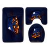 Halloween Shower Curtain Floor Mat Combination Four-Piece Set Bathroom Toilet Carpet Door Mat