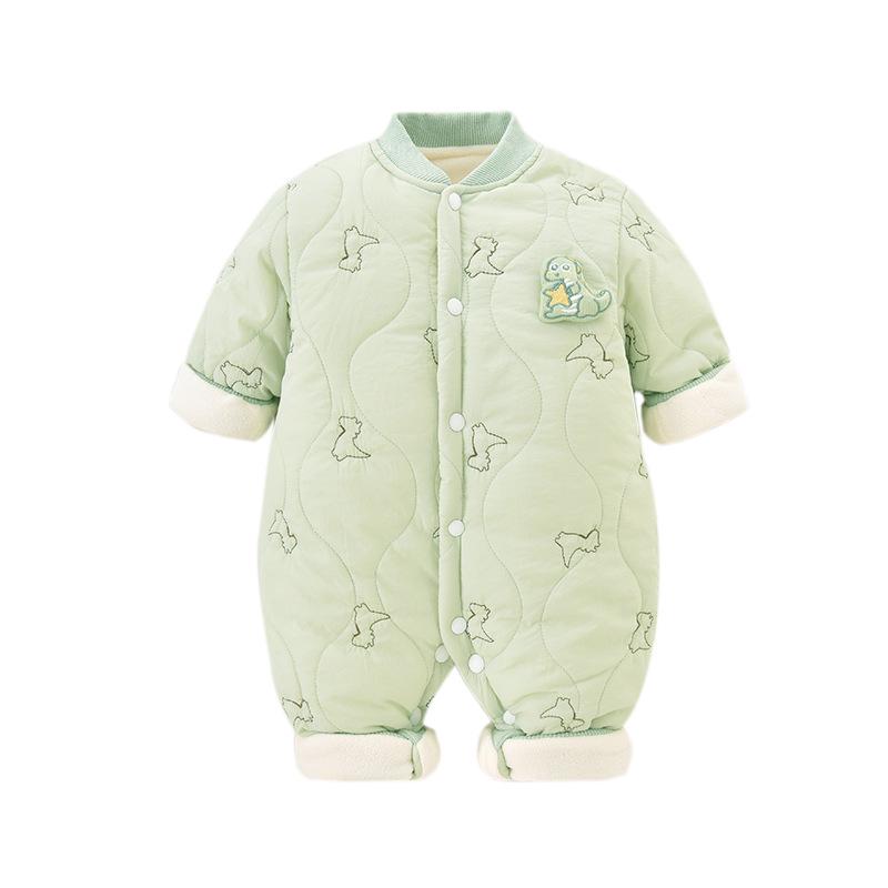 Winter Baby Romper with Cotton Padding - Newborn Thick Velvet Onesie & Warm Outerwear