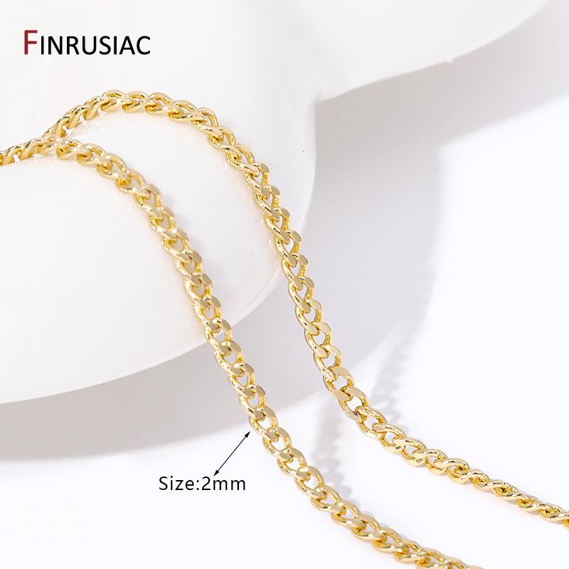

Multi Styles 14K Gold Plated Metal Link Cable Bulk Chains For Jewelry Making Handmade DIY Bracelet Necklace Components 1 meter