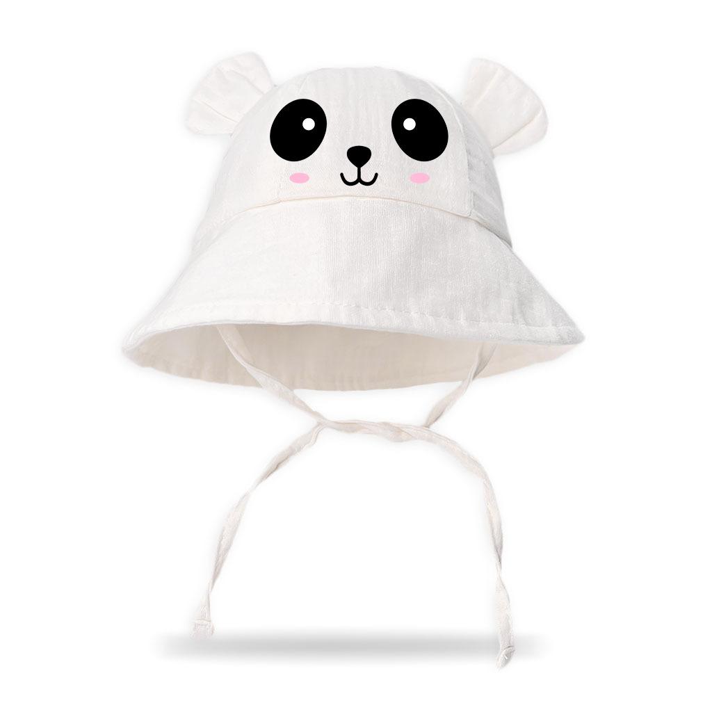 Spring Summer New Children's Gauze Bucket Hat Baby Embossed Bear Fisherman Sun Hat Protective Accessory for Babies