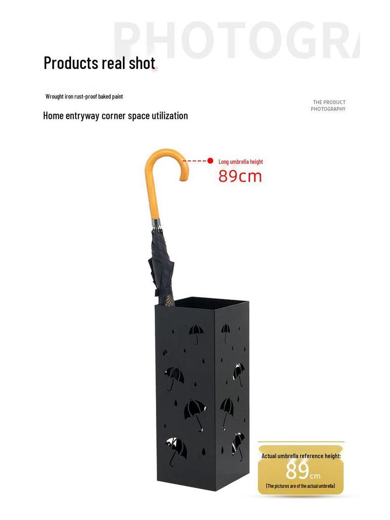 Stylish Wrought Iron Umbrella Stand – Creative Letter Design for Office Foyer Home Decor
