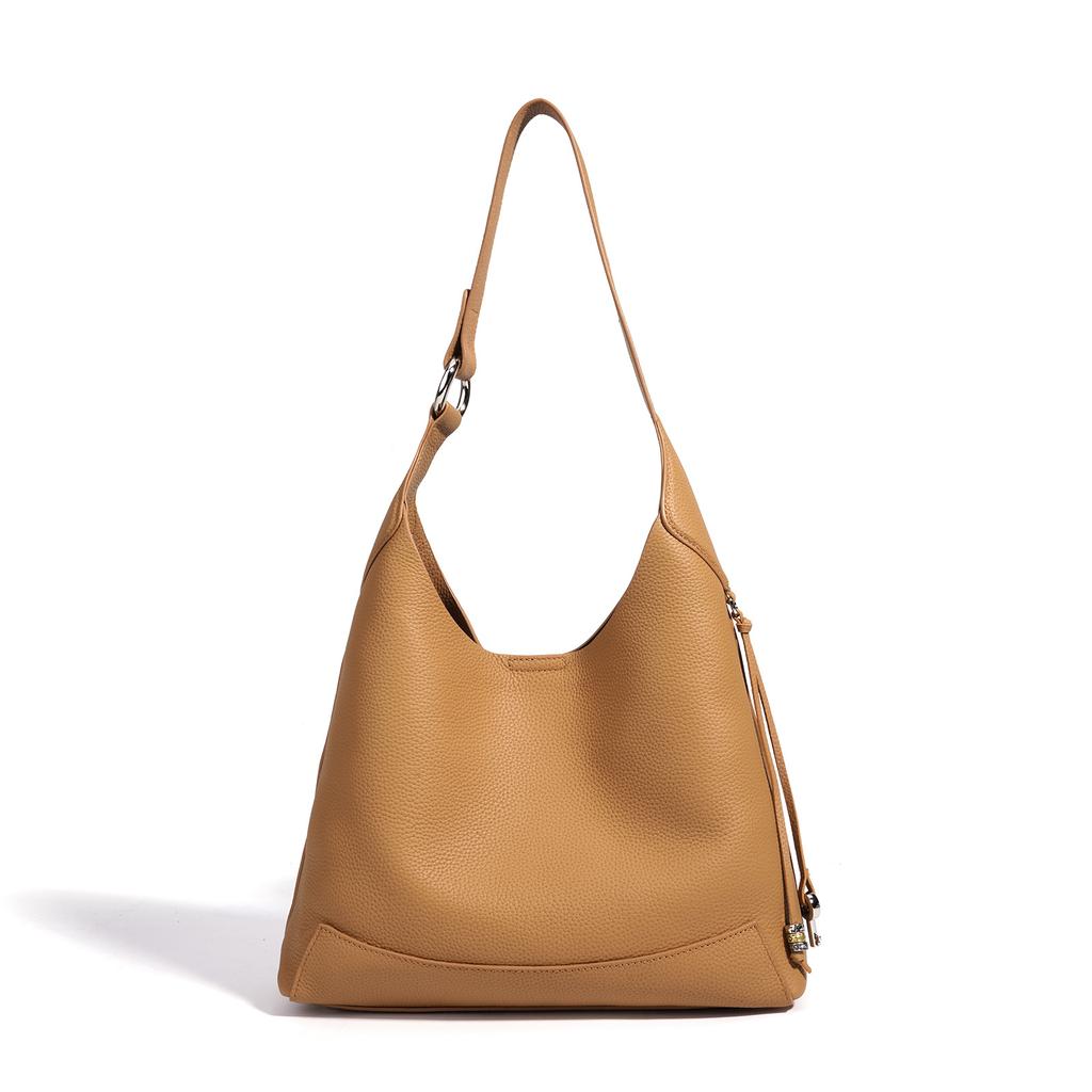 Exquisite new high-end commuter shoulder bag, simple bucket bag, casual large-capacity crossbody bag