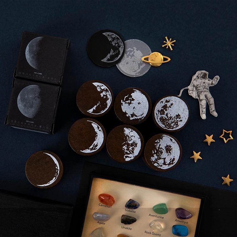 Vintage Moon Series Wood Stamp DIY Craft Wooden Rubber Stamps for Scrapbooking Stationery Scrapbooking Standard Stamp