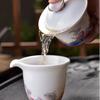 Hand-Painted Sea Silk Ceramic Kung Fu Tea Set