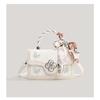 Fashionable and Versatile Small Square Bag with Unique Design, Featuring An Elegant Bow Strap Crossbody Bag.