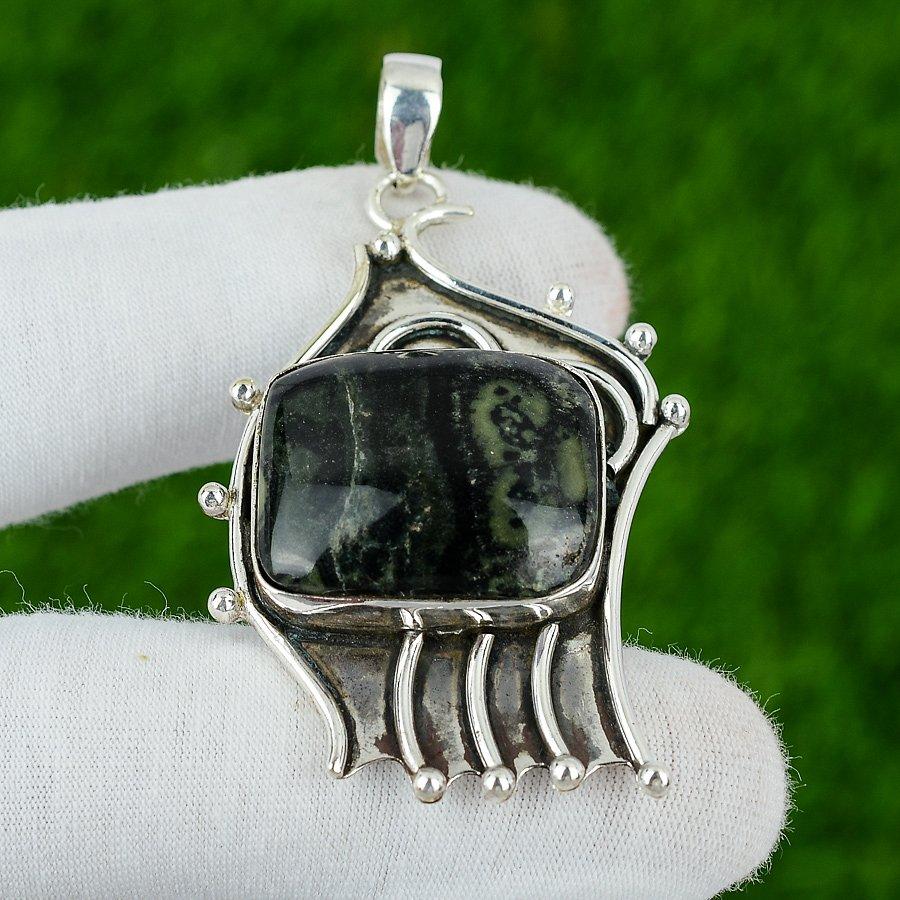 Sterling Silver Kambaba Jasper Stone Handmade Mother Handcrafted Pendant Jewelry