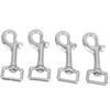 4 STÜCKE Karabinerhaken Quadratischer Ring Einzelkopf Haustierschnalle Edelstahl für Geldbörse Rucksack