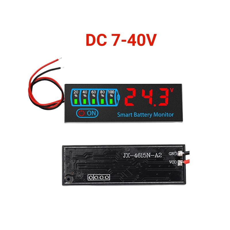 

3S-14S 12V 24V 36V 48V Battery Level Indicator DC 7-55V 18650 Lithium Battery Capacity LED Display Voltage Charging Tester Board червоний