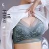 Elegant Women's Lace Back Underwear: Non-Steel Ring, Seamless, One-Piece Vest Bra for Support and Comfort.
