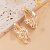 Ingemark Punk Unique Metal Irregular Metal Stud Earrings for Women Trend 2024 Vintage Piercing Earring Zircon Accessories New