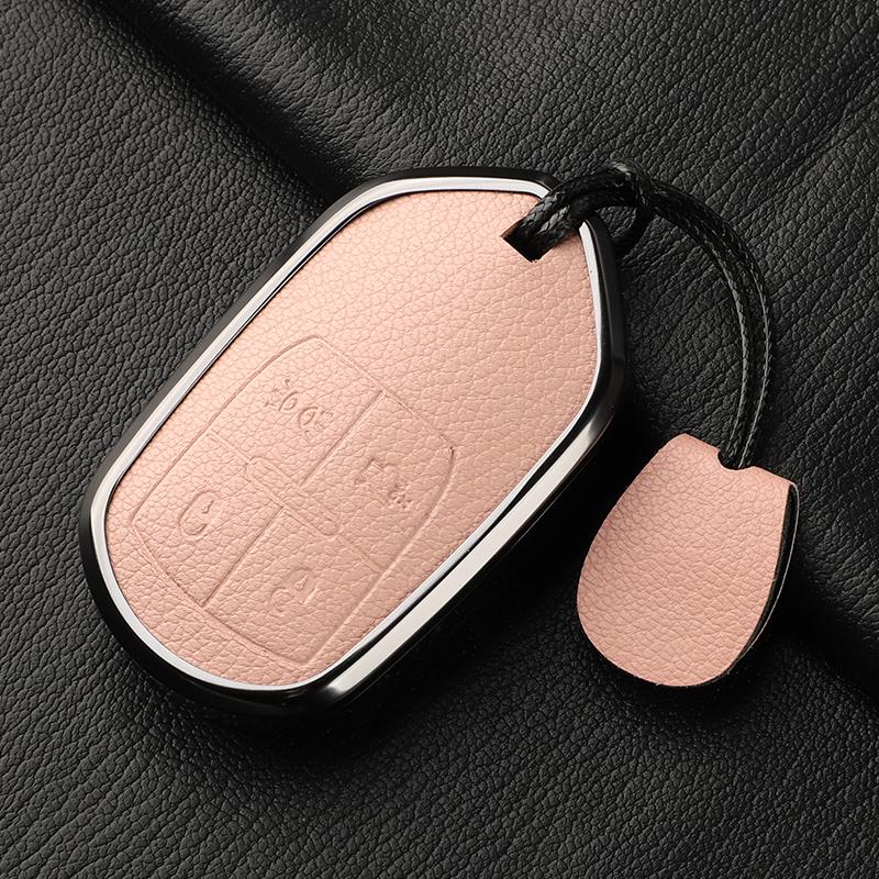 Custodia Cover Guscio Portachiavi Auto in Metallo e Pelle Fob Per Maserati Ghibli Levante Grancabrio Quattroporte Gt Granturism