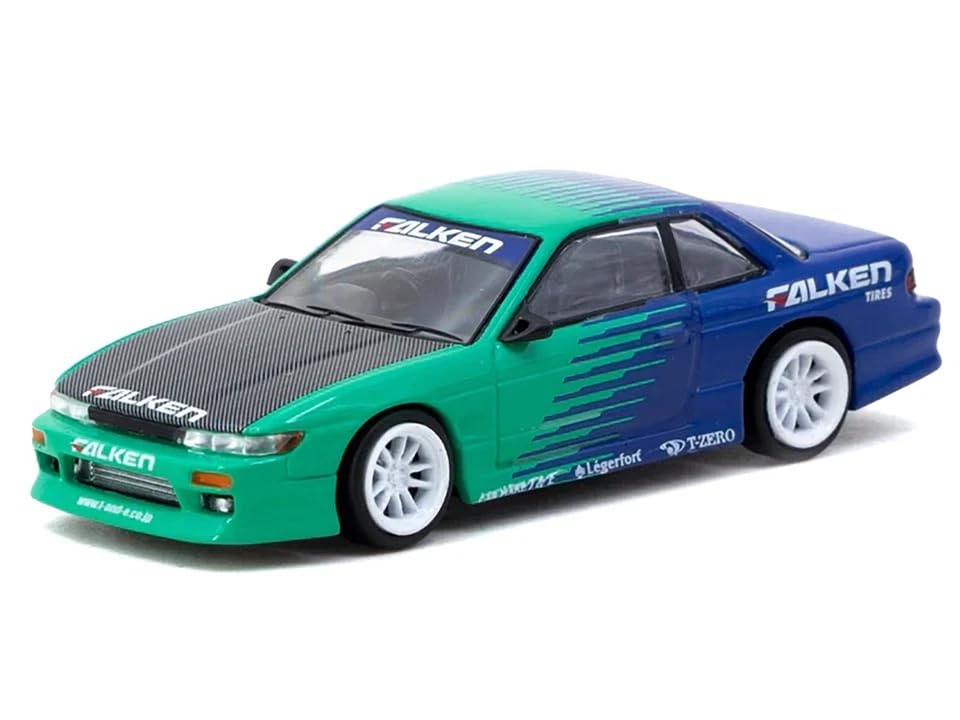 Tarmac Works 1/64 Scale VERTEX Nissan Silvia S15 Falken Tarmac Works VERTEX Silvia MiJo Exclusive Diecast Car [Parallel Import]