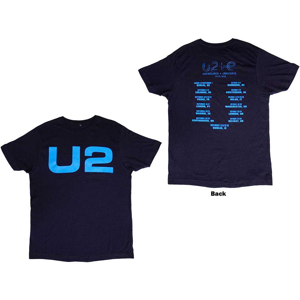 U2 Unisex T-Shirt: Logo E+I 2018 Tour Dates (Back Print/Ex-Tour) (Medium) 2XL