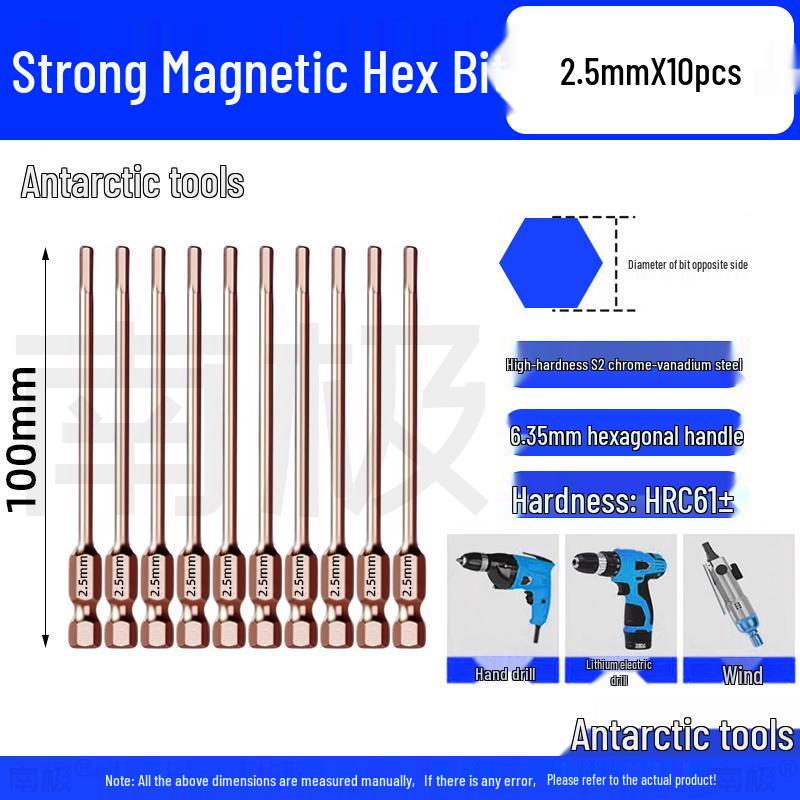 Industrial-Grade Strong Magnetic Hex Bit Extension for Electric & Pneumatic Screwdrivers and Drills