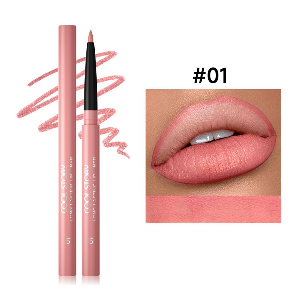 Langanhaltender wasserfester matter Lipliner, feuchtigkeitsspendendes, nicht klebriges Lippen-Make-up, konturiert die Lippen, 8 Farbtöne erhältlich, Lippenstift-Ersatz
