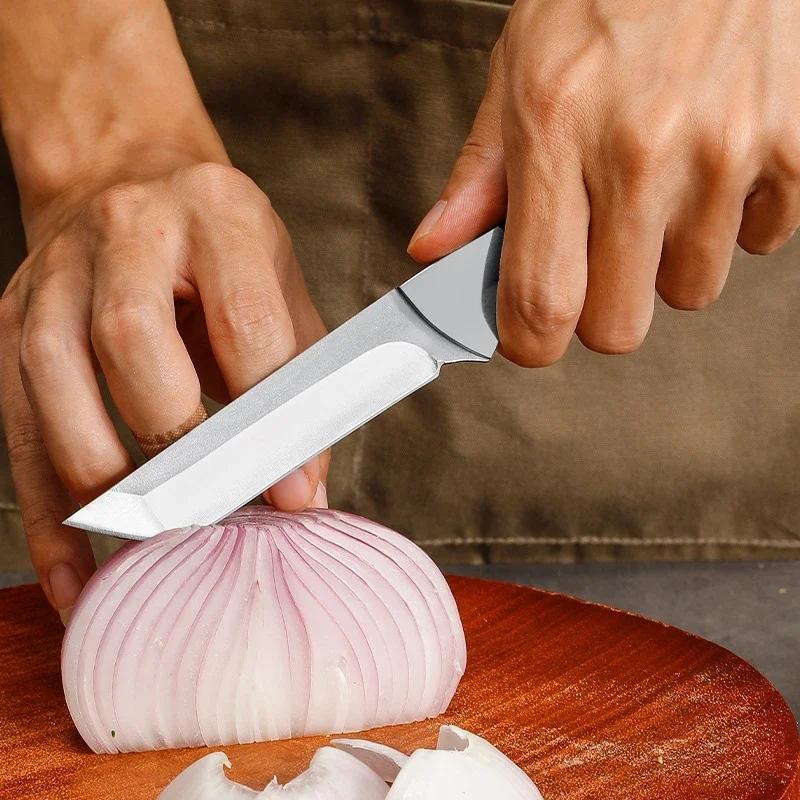 Stainless Steel Professional Boning Knife Vegetable Fruit Slicing Knife Sheep Beef Meat Cleaver Cutting Knife with Wood Handle