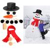 13pcs/Set Outdoor Snowman Decoration Accessories Kit Winter Christmas Decorations Kit For Kids