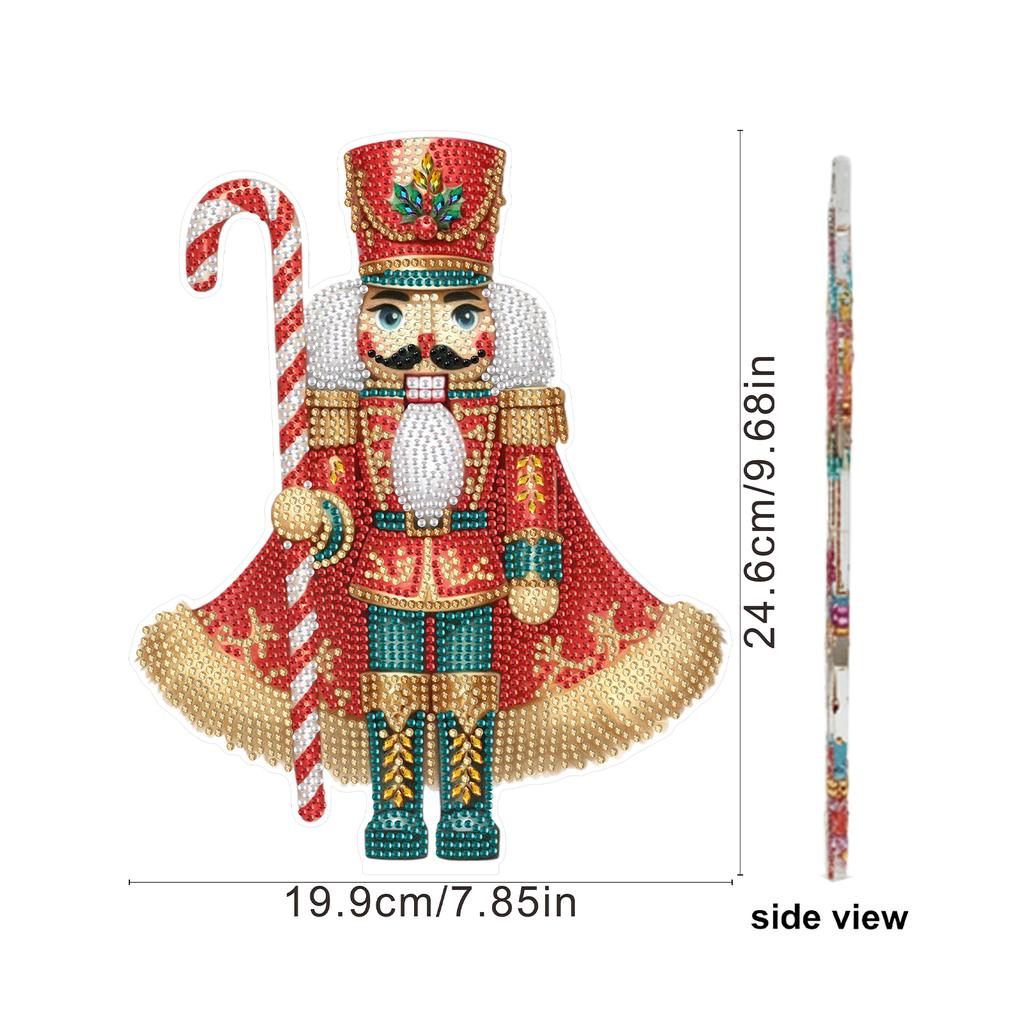 Nussknacker 2D Flach DIY Acryl Schreibtisch Diamantmalerei Kits Speziell Geformte Strass Diamantmalerei Tischplatten Dekorationen Einseitig